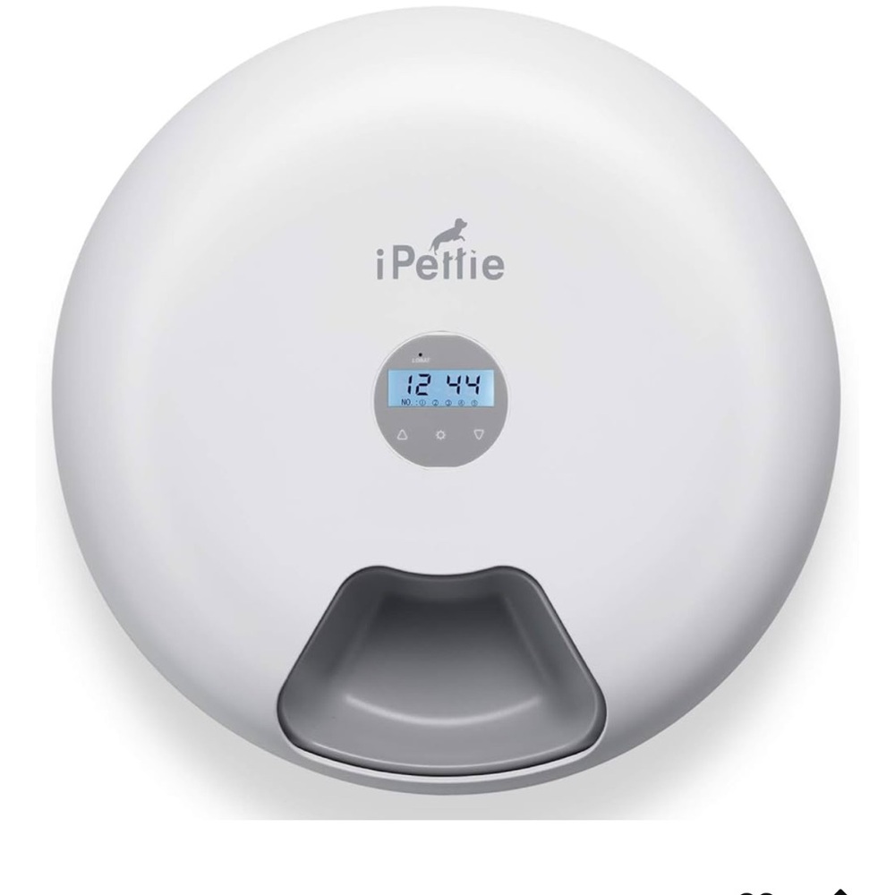 NIB! Ipettie 6 Meal Automatic Pet Feeder White